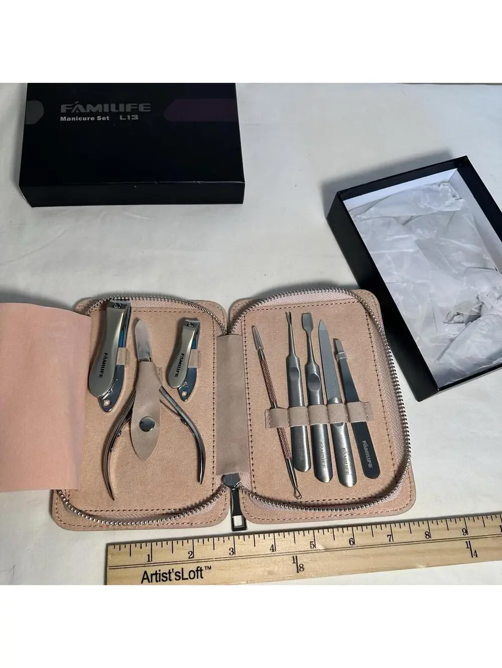 MANICURE SET Nail Clipper Stainless Steel Pedicure Tools Grooming Kit FAMILIFE
